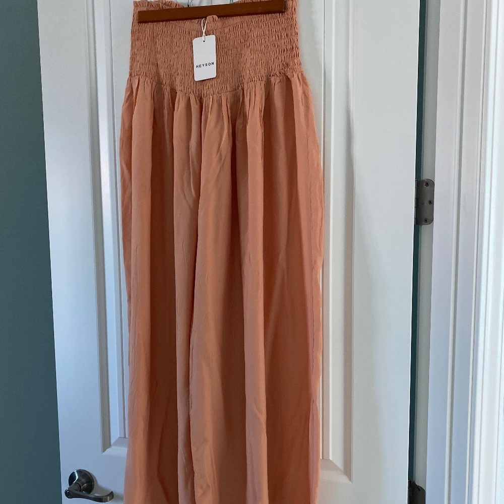 NWT HEYSON Smocked Palazzo Pants Sz M